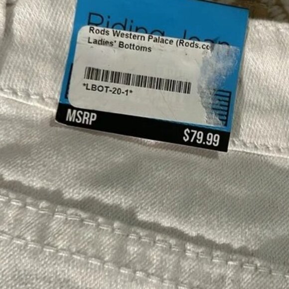 Rock & Roll cowgirl  white riding bootcut jeans size 30X34 (new) - Picture 5 of 5